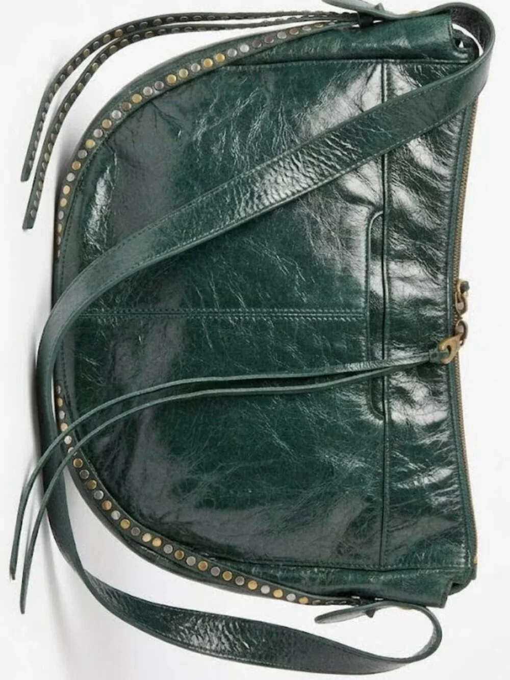 HOBO International Studded Green Leather Bag - Picture 2 of 11